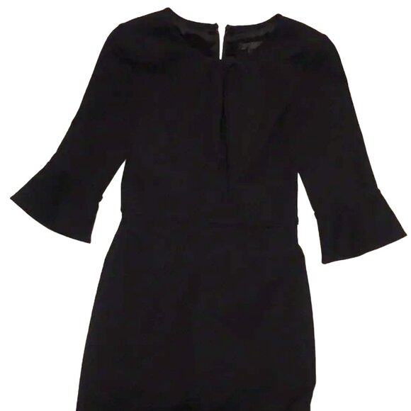 J. Crew Dresses & Skirts - J.Crew Black Bell Sleeve Sheath Dress | Size 0